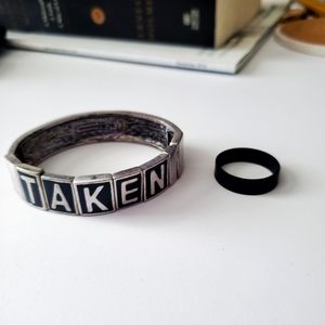 Where He At?.. elastic wedding ring set